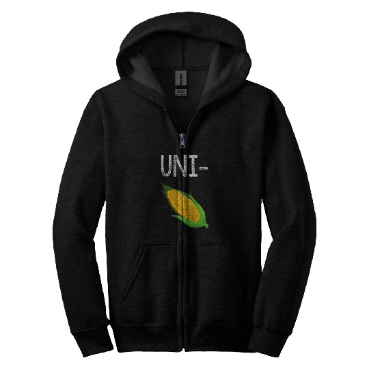 Unicorn Pet Uni Corn Unicorn Maize Pun UniCorn Mystical Corn On The Cob Zip Hoodies