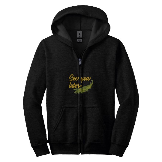 Alligator Pet See You Later Alligator distressed Zip Hoodies