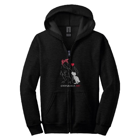 Dinosaur Pet Gigisaurus rexs Gigi Saurus Dinosaur Mothers Day Zip Hoodies