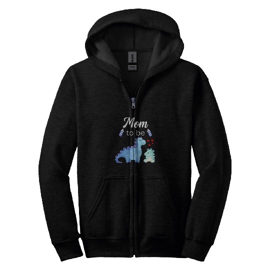 Dinosaur Pet Mom To Be Dinosaur Baby Shower For Boy Zip Hoodies