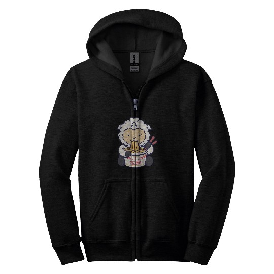 Sheep Pet Eating Ramen 96 Zip Hoodies