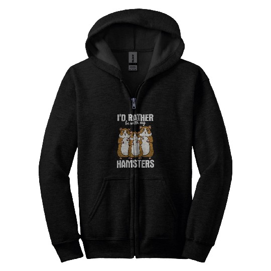 Hamster Pet Rodent Hamster 1 Zip Hoodies