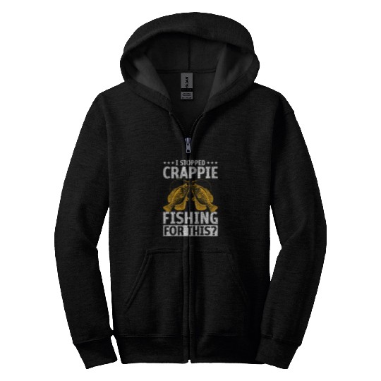 Fishing Fun Crappe Fisher Pennsylvania Crappie Fishing Lure Fishing Gear Zip Hoodies