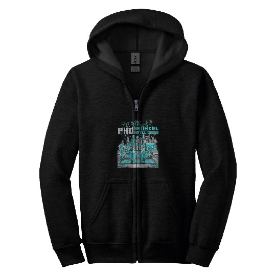Artificial Intelligence AI Computer Science AI Master PhD Doctor Zip Hoodies