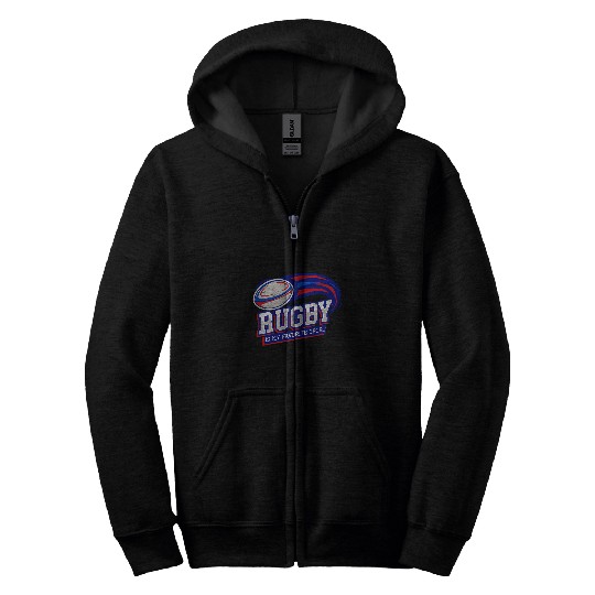Sport Rugby Is My Favorite Sport Football Rugby Zip Hoodies
