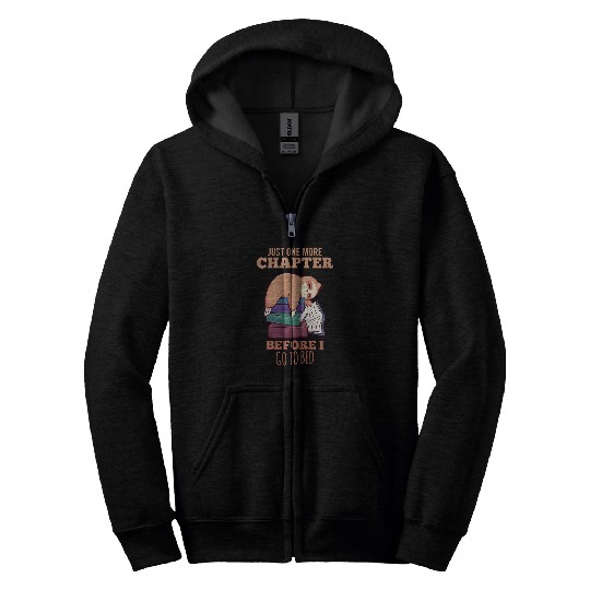 Sloth Pet Gift One More Chapter Book Zip Hoodies