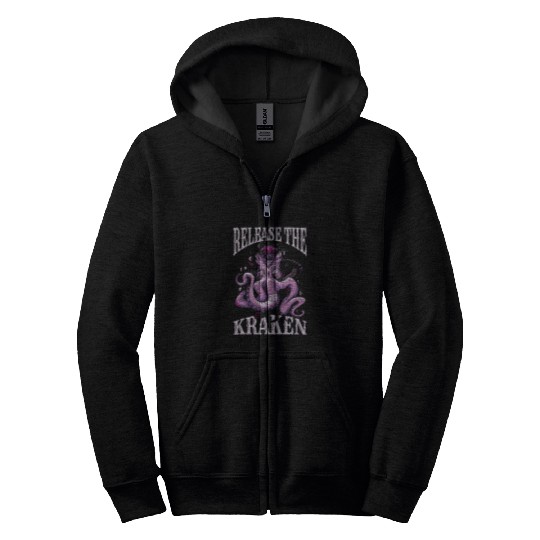 Octopus Pet Release the kraken Zip Hoodies