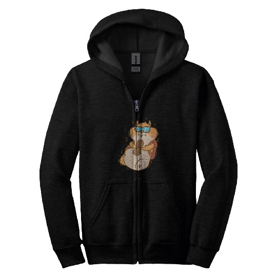 Hamster Pet skydiving Rodent Zip Hoodies