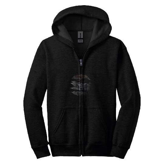 Gorilla Pet African Gorilla Eye Claw Gorilla Monkey Face Silhouette Zip Hoodies