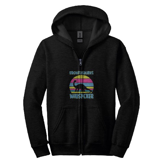 Dinosaur Pet Brontosaurus Whisperer Design Primeval Creatures Zip Hoodies