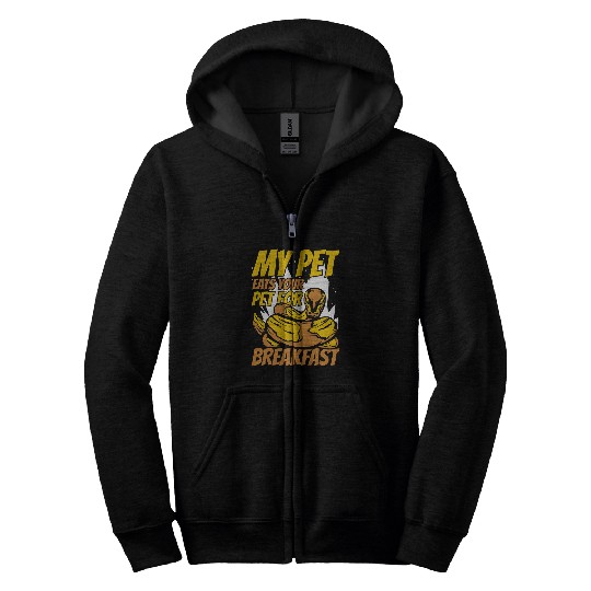 Python Pet My Pet Eats Your Pet For Breakfast Banana Ball Python Zip Hoodies