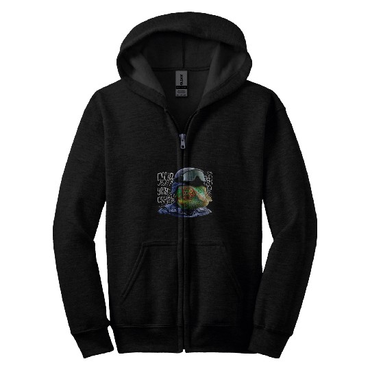 Chameleon Pet Lieutenant Chameleon Hiss Zip Hoodies