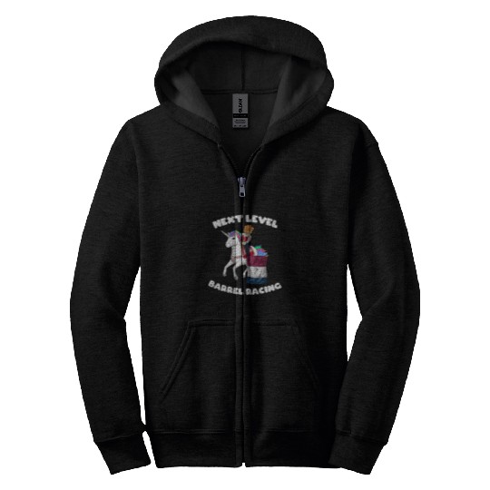 Unicorn Pet Next Level Barrel Racing Unicorn Rodeo Barrel Racer Zip Hoodies