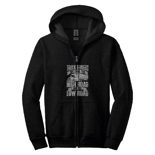 Truck Fun Trucking Semi Truck Drivers 15 Zip Hoodies