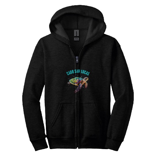 Turtle Pet Cabo San Lucas Vacation Sea Turtle Matching Family Zip Hoodies