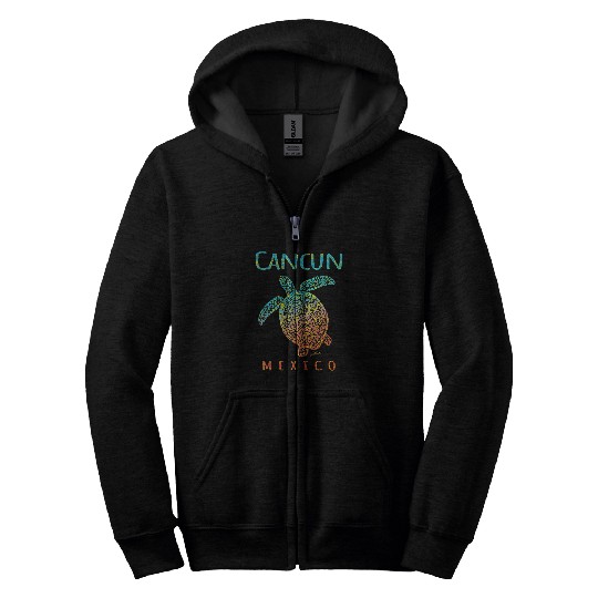 Turtle Pet Cancun Mexico Sea Turtle Beach Zip Hoodies