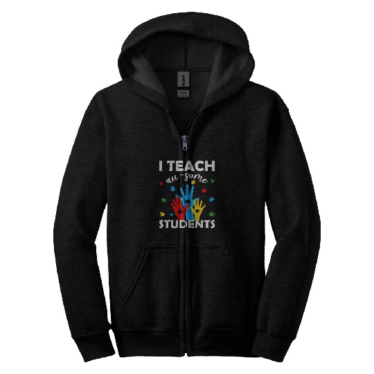 Autism Puzzle Special Education Teacher Women Men Zip Hoodies