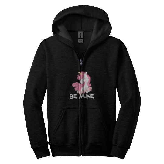 Unicorn Pet Be mine cutest unicorn design Zip Hoodies