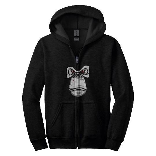 Gorilla Pet Monkey Hoodie Primat Womens Gift Men Zip Hoodies