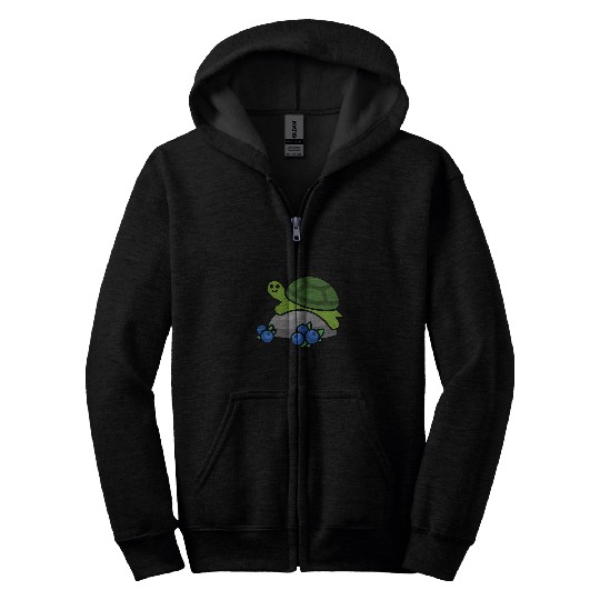 Turtle Pet Cute Friendly Berry Zip Hoodies