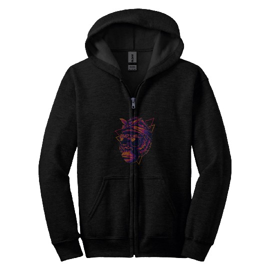 Gorilla Pet cute Gorilla mom for lover monkey Animal Mothers Day mama Zip Hoodies