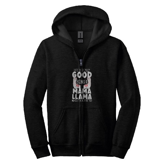 Llama Pet Love Llama Animal Alpaca Mama Zip Hoodies