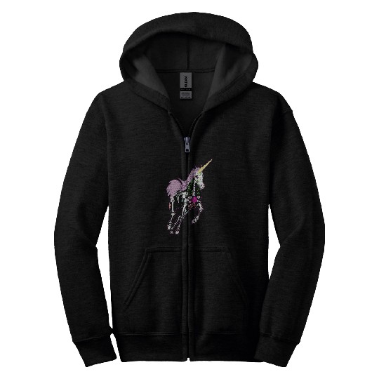 Unicorn Pet Sugar Skull Unicorn Day Of The Death Zip Hoodies