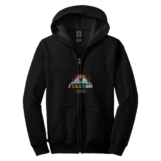 Book Fun fREADom I Read Banned Books LGBTQ Reader Pride Librarian 0 Zip Hoodies