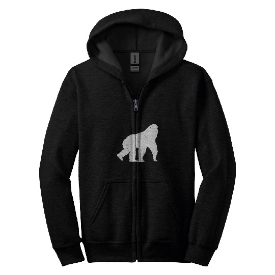 Gorilla Pet Lovers Wildlife Animal Ape Gorilla Zip Hoodies