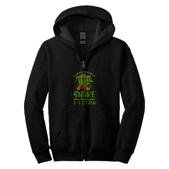 Python Pet Pithon Pi Symbol Funny Math Teacher Zip Hoodies