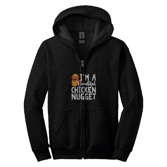 Chicken Pet Nugget Design For Girls Kids Nuggets Lover Zip Hoodies