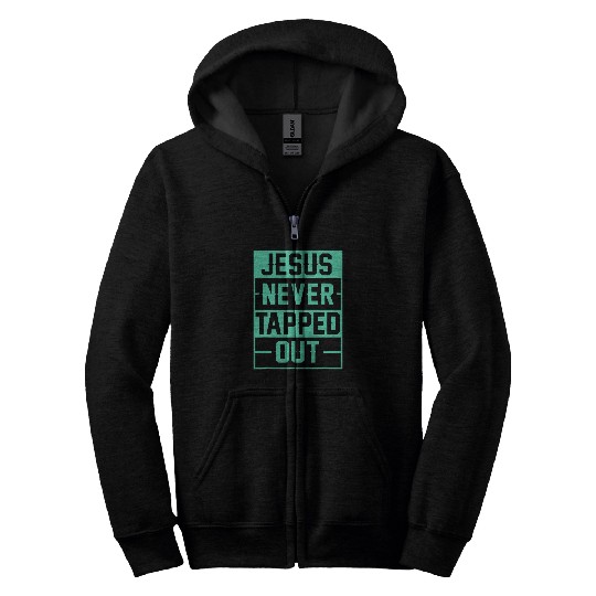 Sport Wrestling Jesus Never Tapped Out For Jesus And Wrestling Lovers Zip Hoodies