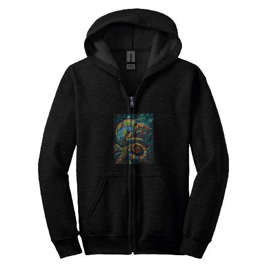Chameleon Pet panthers Chameleon Amphibole Colorful Lizard Reptile Herp Zip Hoodies