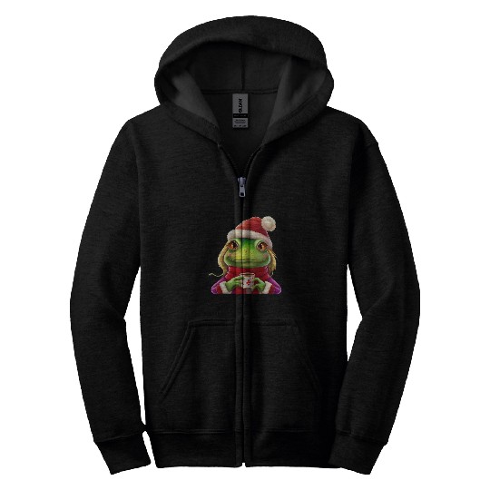 Frog Pet Girl Christmas Market Mulled Wines Toad Style Zip Hoodies