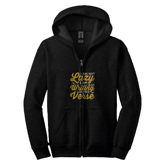 Book Fun Writing In freess Verse Poet Poetry Lover Poetry Reader Writer Zip Hoodies