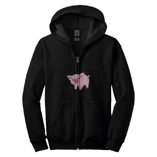 Pig Pet Face Gift For 6 Zip Hoodies