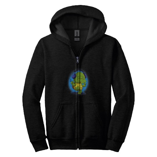 Turtle Pet Music Lover I DJ Headphones I Turtle Lover I Cute Zip Hoodies