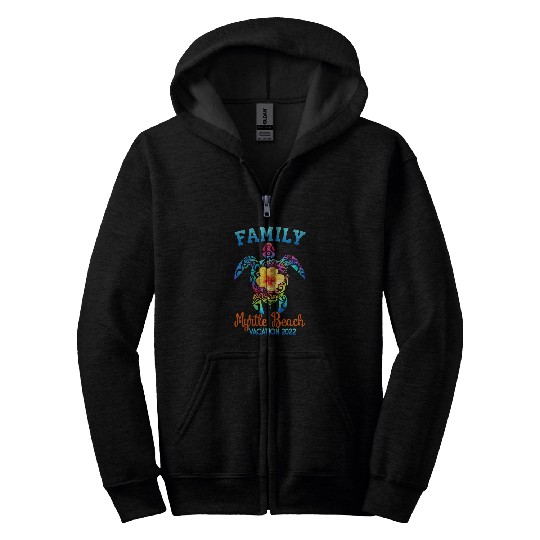 Turtle Pet Myrtle Beach Carolina Sea Turtle Vacation Family Group Zip Hoodies