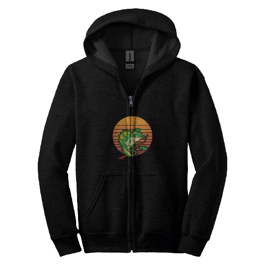 Chameleon Pet vintages Lizard Zip Hoodies