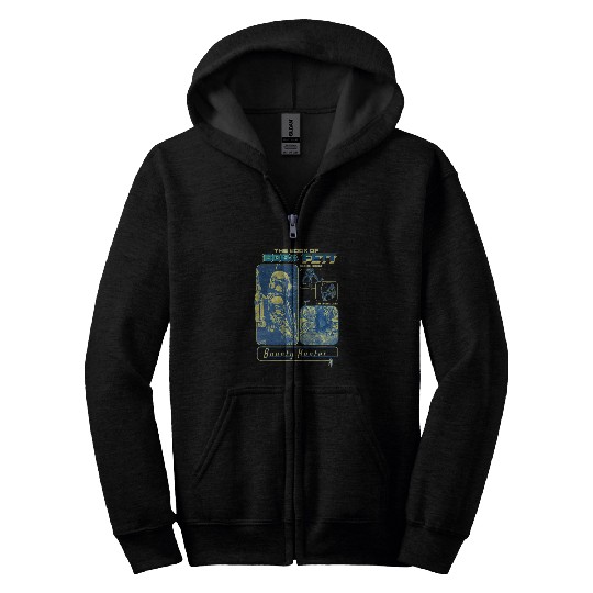 Book Fun Star Wars The Book Of Boba Fett Bounty Hunter Panels Zip Hoodies
