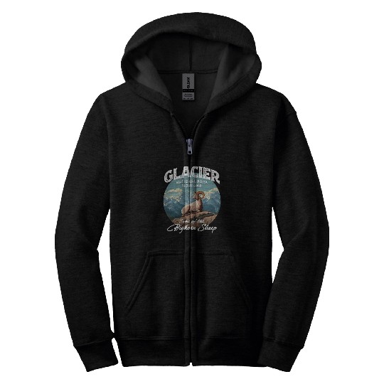 Sheep Pet Glacier National Park Bighorn Sheep 01 Zip Hoodies