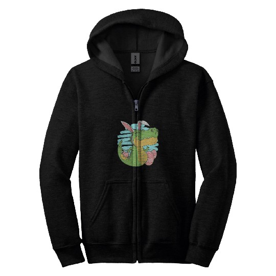 Dinosaur Pet Happy Easter Spring Easter Egg Easter Bunny Zip Hoodies