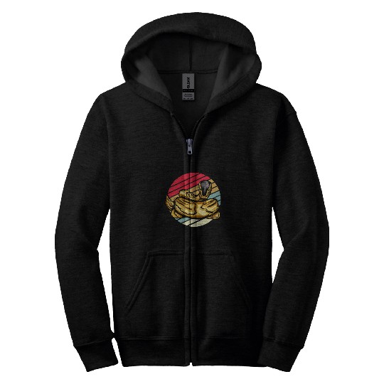 Python Pet ball python coral python noodle reptile snake animal retro Zip Hoodies