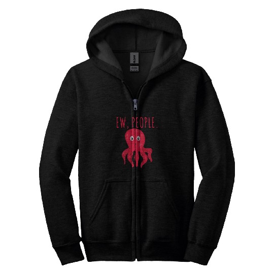 Octopus Pet Ew People Zip Hoodies
