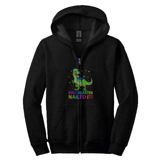 Dinosaur Pet Kids T rexs Kindergarten Nailed It Graduation Class Of 2T rexs Saurus Zip Hoodies