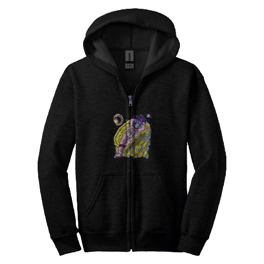 Anime Alien Girl Astronaut Nostalgia Wave Design Zip Hoodies