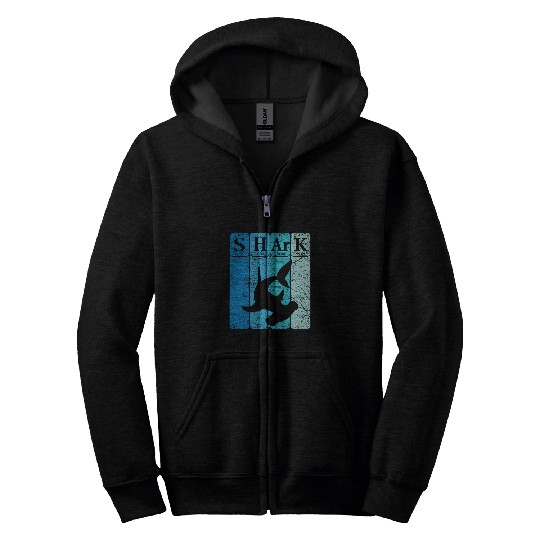 Shark Pet Hammerhead Shark Periodic Table Elements Retro 5 Zip Hoodies