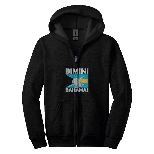 Shark Pet Hammerhead Shark Bimini Bahamas Zip Hoodies