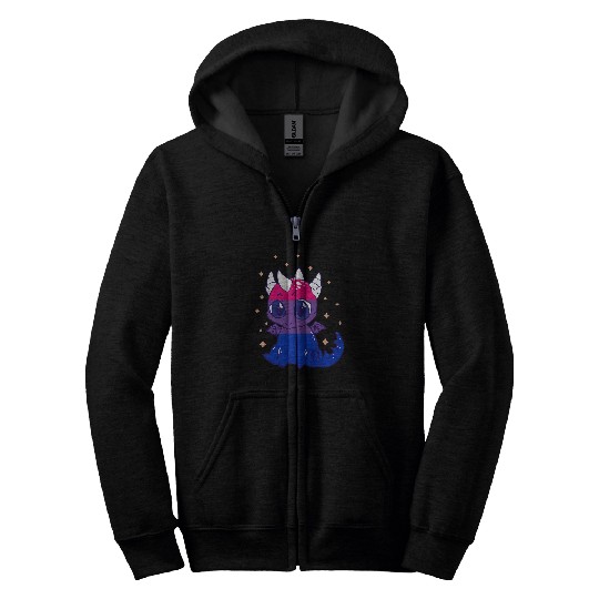 Dragon Pet Bisexual Dragon Bi Pride Bisexuality Bisexual Flag LGBT Zip Hoodies