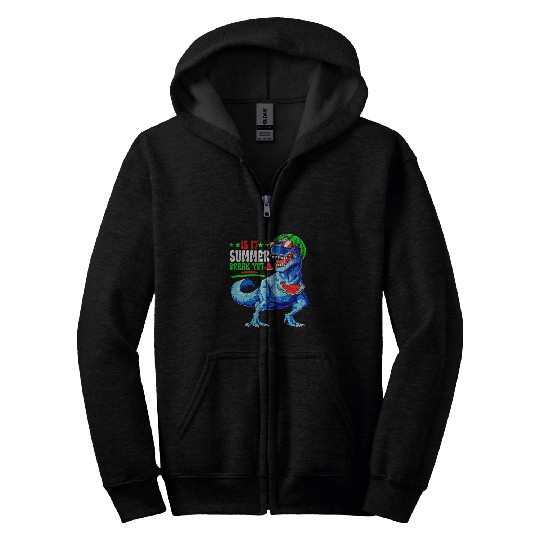 Dinosaur Pet Is It Summer Watermelon Dinosaurs Funny T rexs Summer Fruit Zip Hoodies